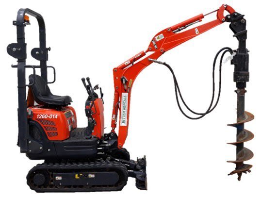 micro excavator and post hole digger 1t