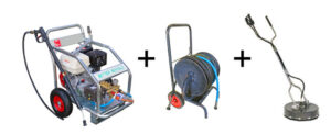 pressure washer hire 30m rotary cleaner package