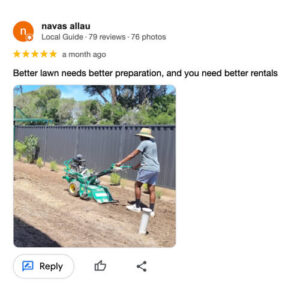 rotary hoe hire 5 star review